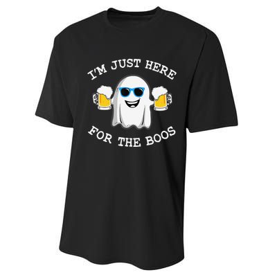 Funny Halloween IM Just Here For Boos Performance Sprint T-Shirt