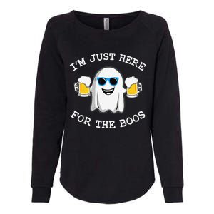 Funny Halloween IM Just Here For Boos Womens California Wash Sweatshirt