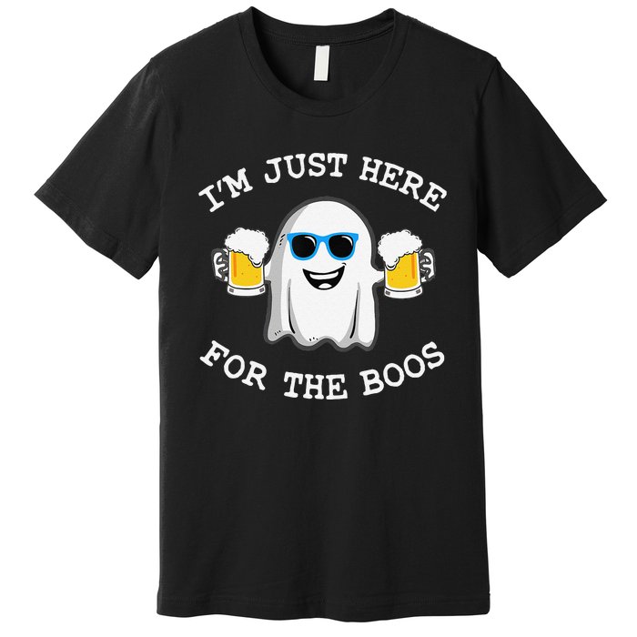 Funny Halloween IM Just Here For Boos Premium T-Shirt