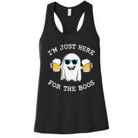 Funny Halloween IM Just Here For Boos Women's Racerback Tank