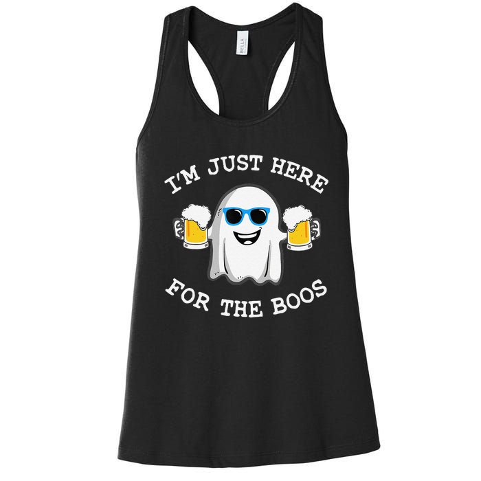 Funny Halloween IM Just Here For Boos Women's Racerback Tank