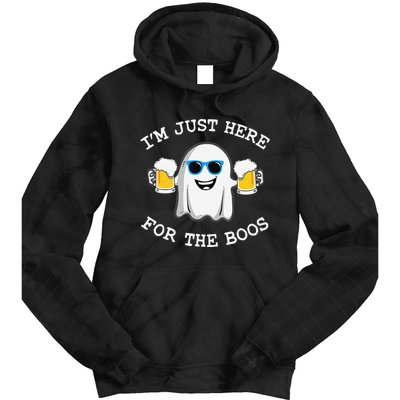 Funny Halloween IM Just Here For Boos Tie Dye Hoodie