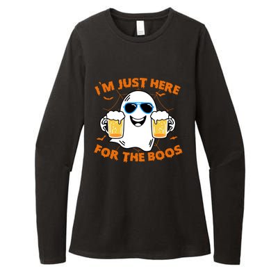 Funny Halloween Im Just Here For The Boos Costume Gift Womens CVC Long Sleeve Shirt