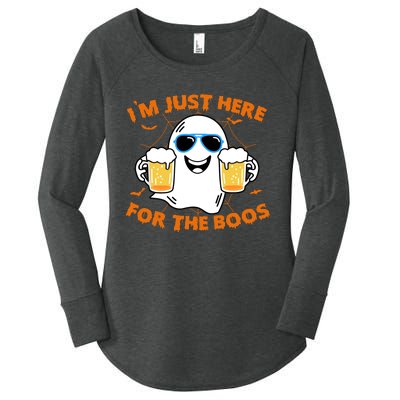 Funny Halloween Im Just Here For The Boos Costume Gift Women's Perfect Tri Tunic Long Sleeve Shirt