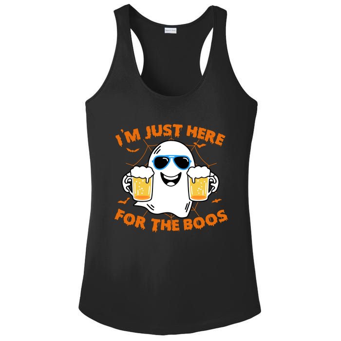 Funny Halloween Im Just Here For The Boos Costume Gift Ladies PosiCharge Competitor Racerback Tank