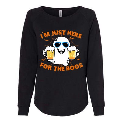 Funny Halloween Im Just Here For The Boos Costume Gift Womens California Wash Sweatshirt