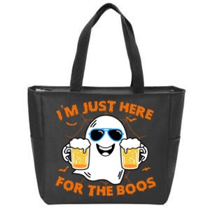 Funny Halloween Im Just Here For The Boos Costume Gift Zip Tote Bag