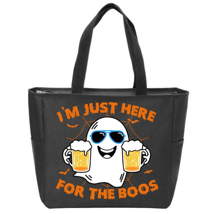 Funny Halloween Im Just Here For The Boos Costume Gift Zip Tote Bag