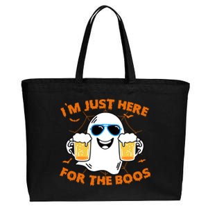 Funny Halloween Im Just Here For The Boos Costume Gift Cotton Canvas Jumbo Tote