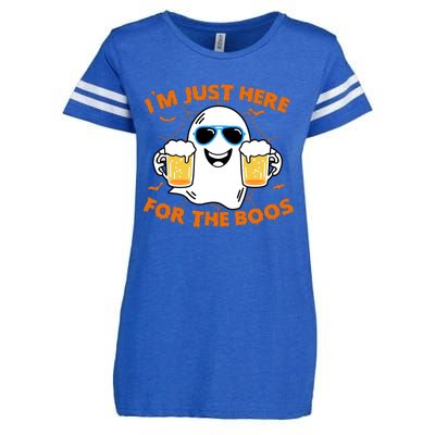 Funny Halloween Im Just Here For The Boos Costume Gift Enza Ladies Jersey Football T-Shirt