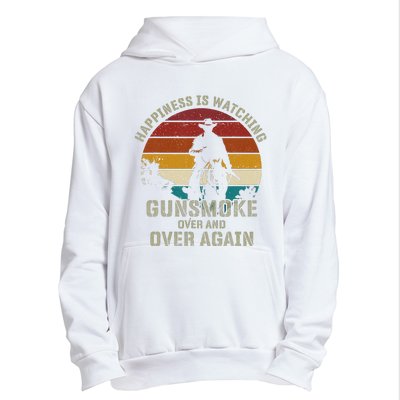 Funny Happiness Is Watching Gunsmoke Over And Over Again Cowboys Urban Pullover Hoodie