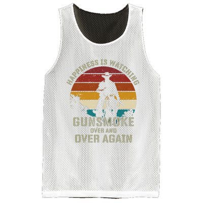 Funny Happiness Is Watching Gunsmoke Over And Over Again Cowboys Mesh Reversible Basketball Jersey Tank