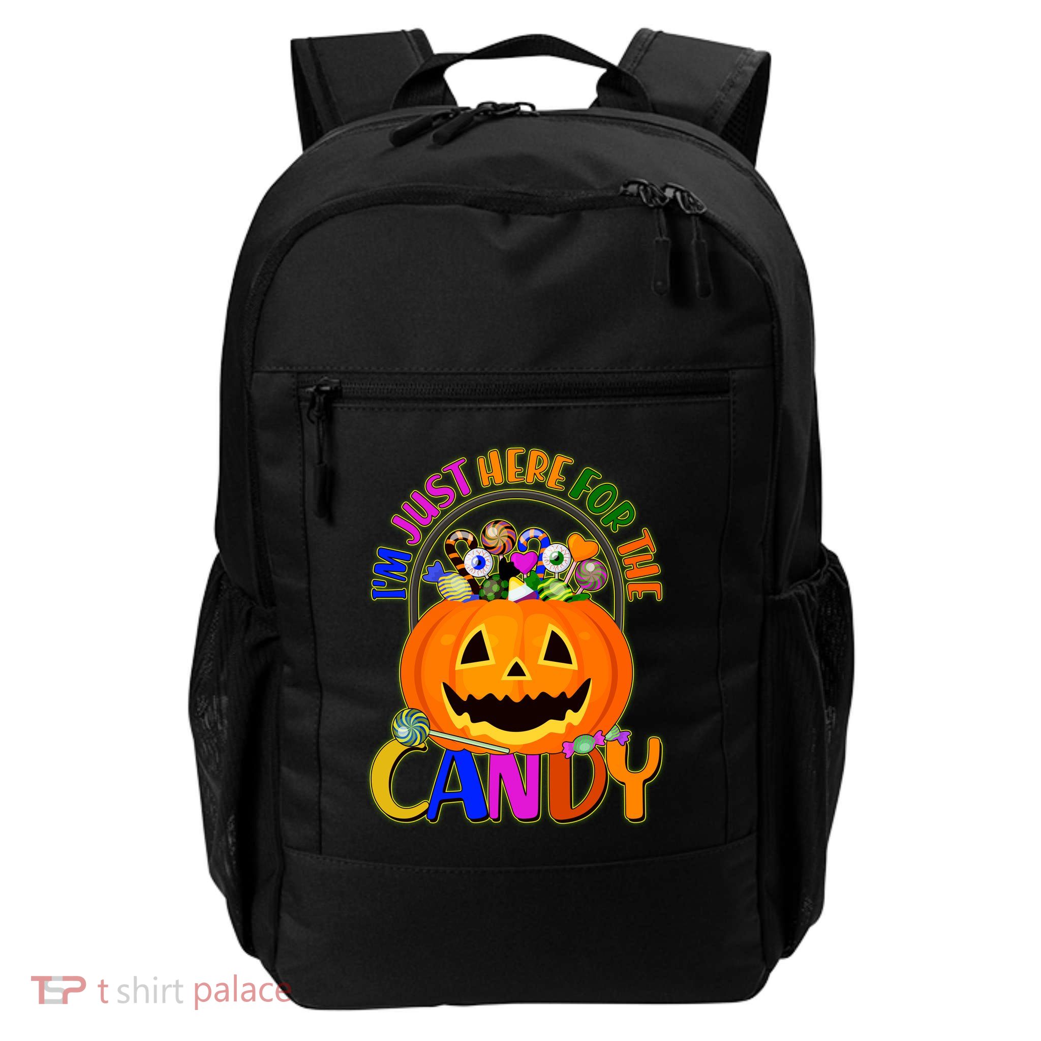 Funny Halloween I'm Just Here For The Candy Daily Commute Backpack