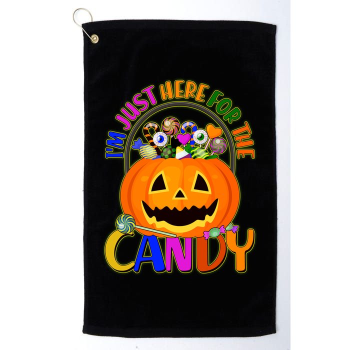 Funny Halloween I'm Just Here For The Candy Golf Towel