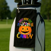 Funny Halloween I'm Just Here For The Candy Golf Towel