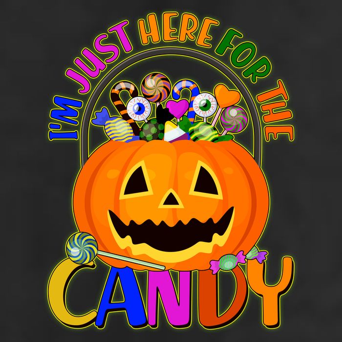 Funny Halloween I'm Just Here For The Candy Golf Towel