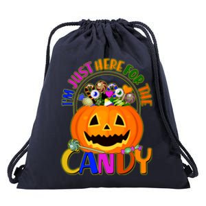 Funny Halloween I'm Just Here For The Candy Drawstring Bag