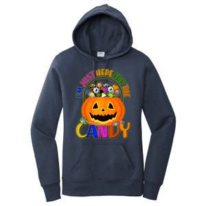 Funny Halloween I'm Just Here For The Candy Women's Pullover Hoodie