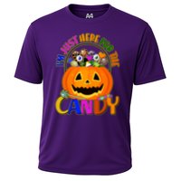 Funny Halloween I'm Just Here For The Candy Cooling Performance Crew T-Shirt