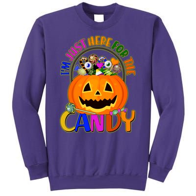 Funny Halloween I'm Just Here For The Candy Sweatshirt