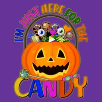 Funny Halloween I'm Just Here For The Candy Magnet