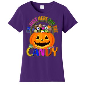 Funny Halloween I'm Just Here For The Candy Women's T-Shirt