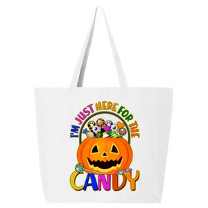 Funny Halloween I'm Just Here For The Candy 25L Jumbo Tote