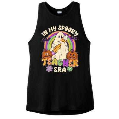 Funny Halloween In My Spooky Teacher Era Ladies PosiCharge Tri-Blend Wicking Tank