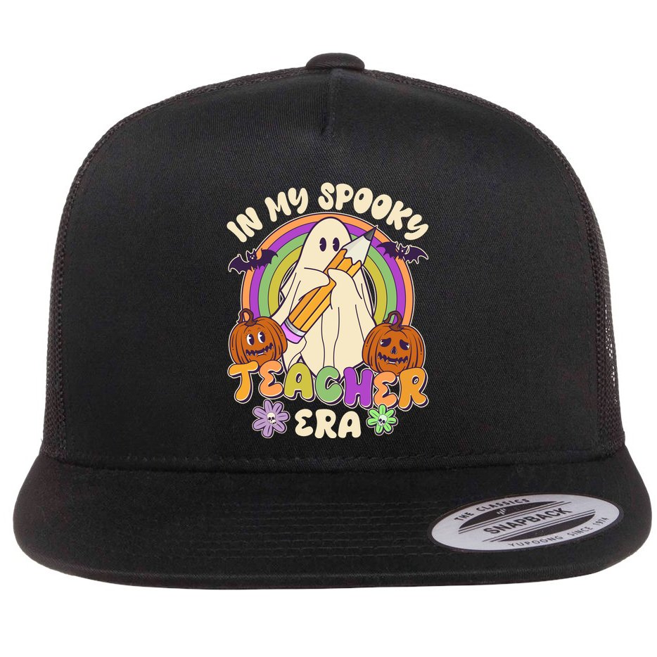 Funny Halloween In My Spooky Teacher Era Flat Bill Trucker Hat