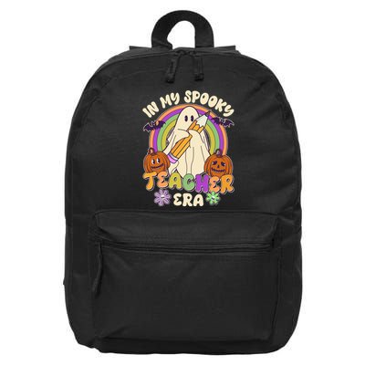Funny Halloween In My Spooky Teacher Era 16 in Basic Backpack