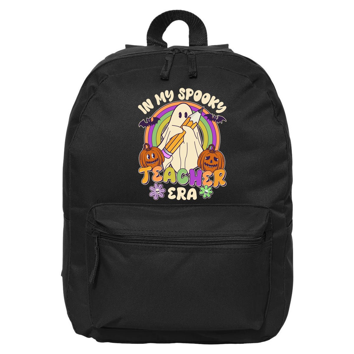 Funny Halloween In My Spooky Teacher Era 16 in Basic Backpack
