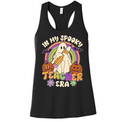 Funny Halloween In My Spooky Teacher Era Women's Racerback Tank