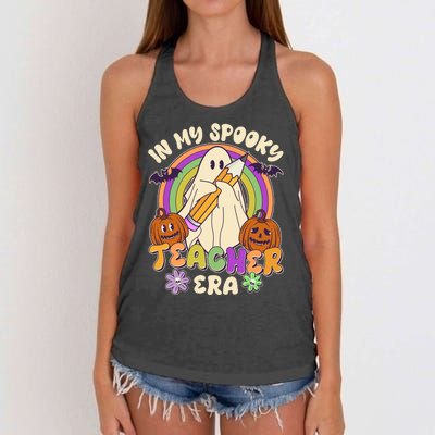 Funny Halloween In My Spooky Teacher Era Women's Knotted Racerback Tank