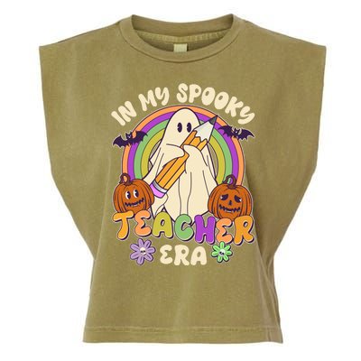 Funny Halloween In My Spooky Teacher Era Garment-Dyed Women's Muscle Tee