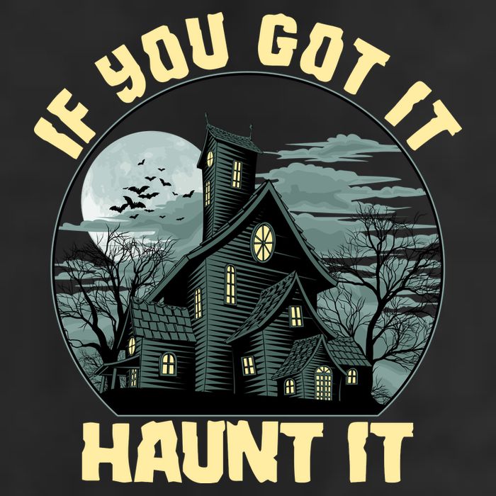 Funny Halloween If You Got It Haunt It Haunted House Beanie