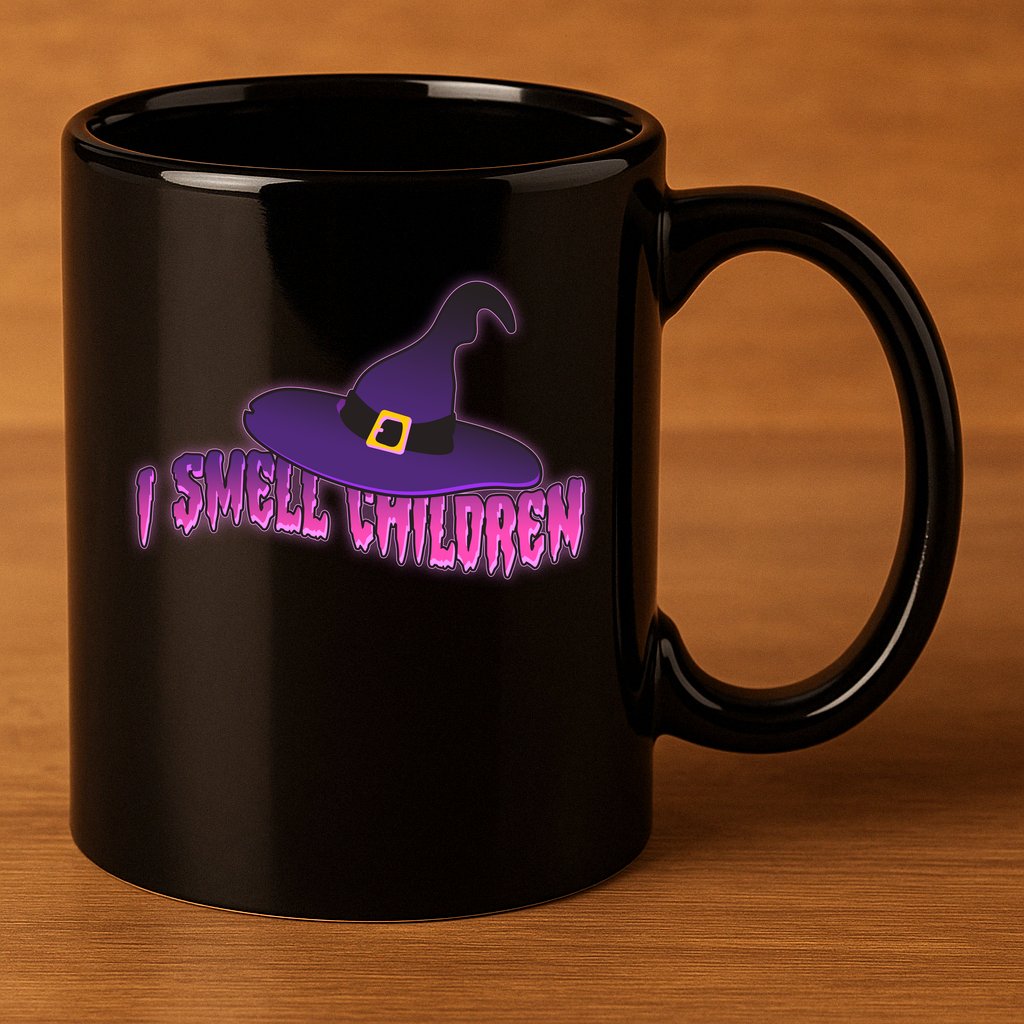 Funny Halloween I Smell Children Witches 11oz C Handle Ceramic Mug