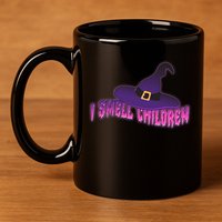 Funny Halloween I Smell Children Witches 11oz C Handle Ceramic Mug