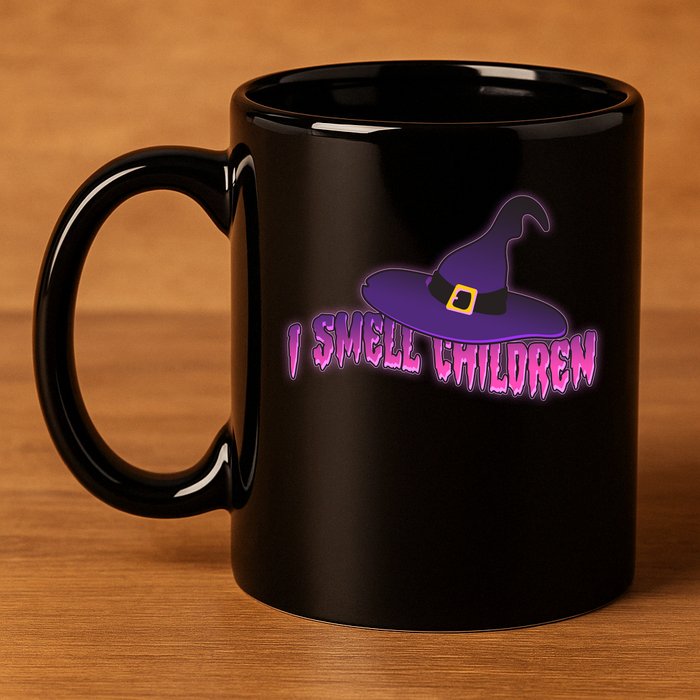 Funny Halloween I Smell Children Witches 11oz C Handle Ceramic Mug