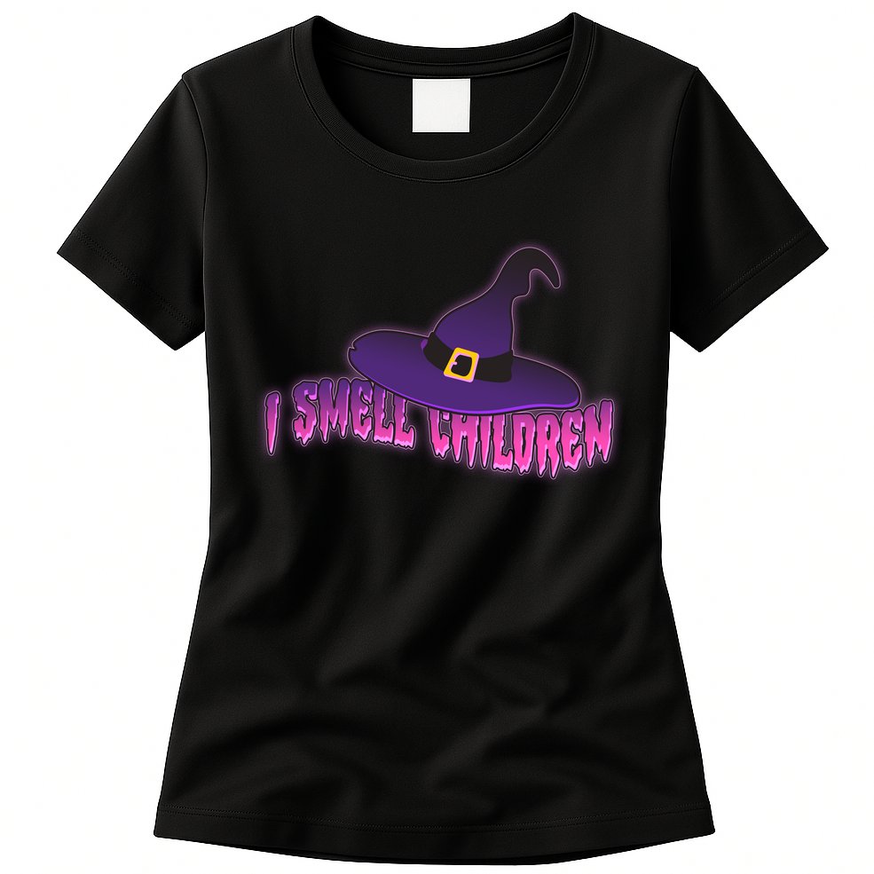 Funny Halloween I Smell Children Witches Womens T-Shirt