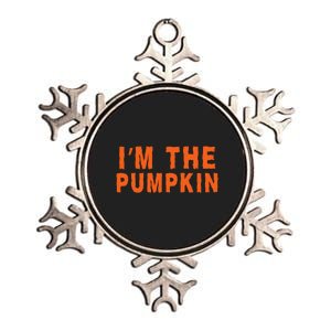 Funny Halloween IM The Pumpkin Jackolantern Pumpkin Halloween Costume Couple Metallic Star Ornament