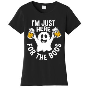 Funny Halloween Im Just Here For The Boos Gift Women's T-Shirt