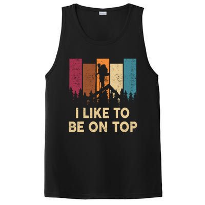 Funny Hikingshirt I Like Be On Top Mountain Hiker PosiCharge Competitor Tank