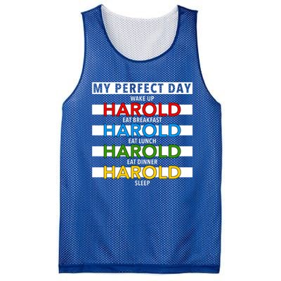 Funny Harold Improviser Gift My Perfect Day Improv Lover Great Gift Mesh Reversible Basketball Jersey Tank