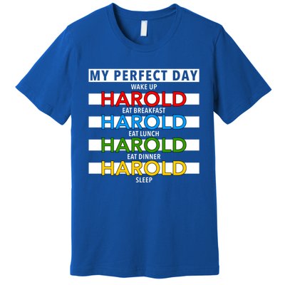 Funny Harold Improviser Gift My Perfect Day Improv Lover Great Gift Premium T-Shirt