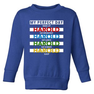 Funny Harold Improviser Gift My Perfect Day Improv Lover Great Gift Toddler Sweatshirt