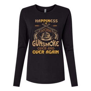 Funny Happiness Is Watching Gunsmoke Over And Over Again Womens Cotton Relaxed Long Sleeve T-Shirt