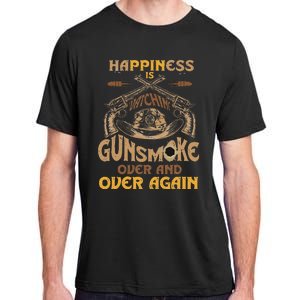 Funny Happiness Is Watching Gunsmoke Over And Over Again Adult ChromaSoft Performance T-Shirt