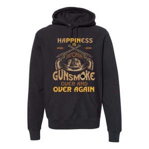 Funny Happiness Is Watching Gunsmoke Over And Over Again Premium Hoodie