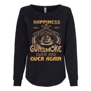 Funny Happiness Is Watching Gunsmoke Over And Over Again Womens California Wash Sweatshirt