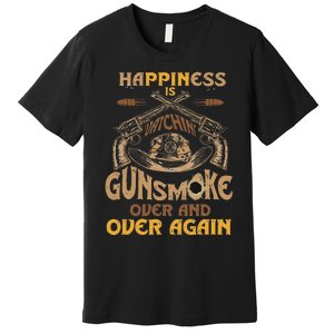 Funny Happiness Is Watching Gunsmoke Over And Over Again Premium T-Shirt